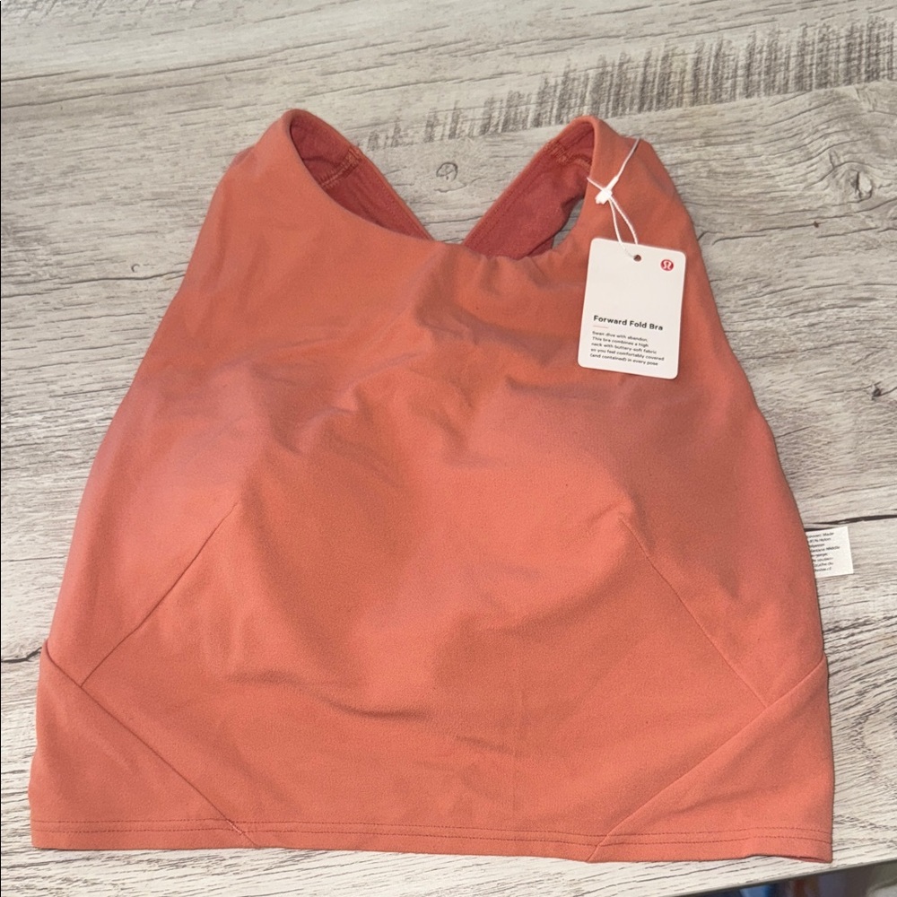 Lululemon Athletica Terracotta Forward Fold Bra